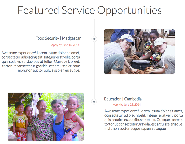 Service Opportunities